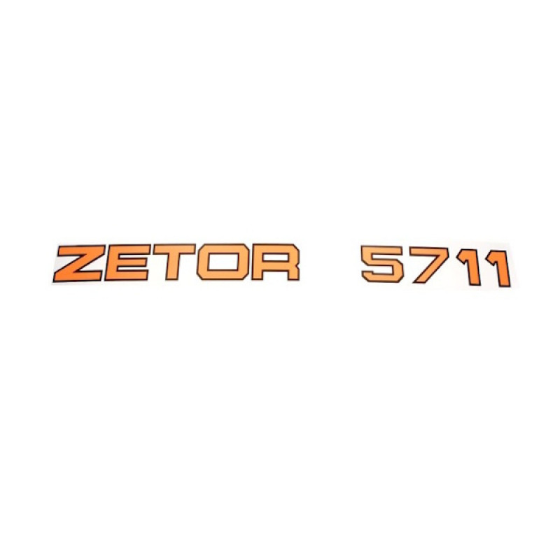 Zetor Inscription - Side sign - Sticker - " ZETOR 5711 " 57115301 Parts » Agrapoint 