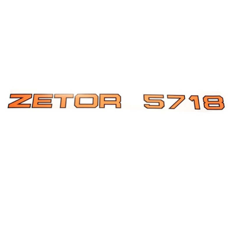 Zetor Inscription - Side lettering - Sticker - " ZETOR 5718 " 57185301 Parts » Agrapoint 