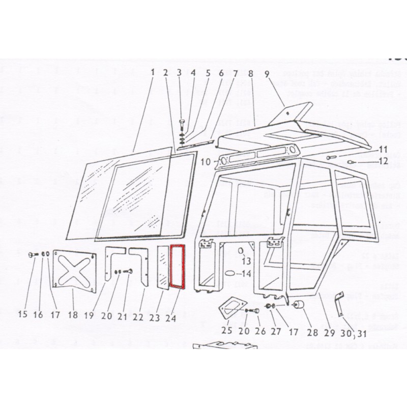 Zetor UR1 Scheibengummi 59117939 Ersatzteile » Agrapoint 