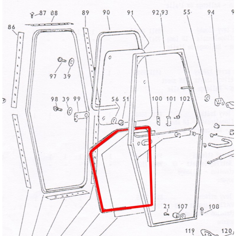 Zetor UR1 Scheibengummi 59117963 Ersatzteile » Agrapoint 