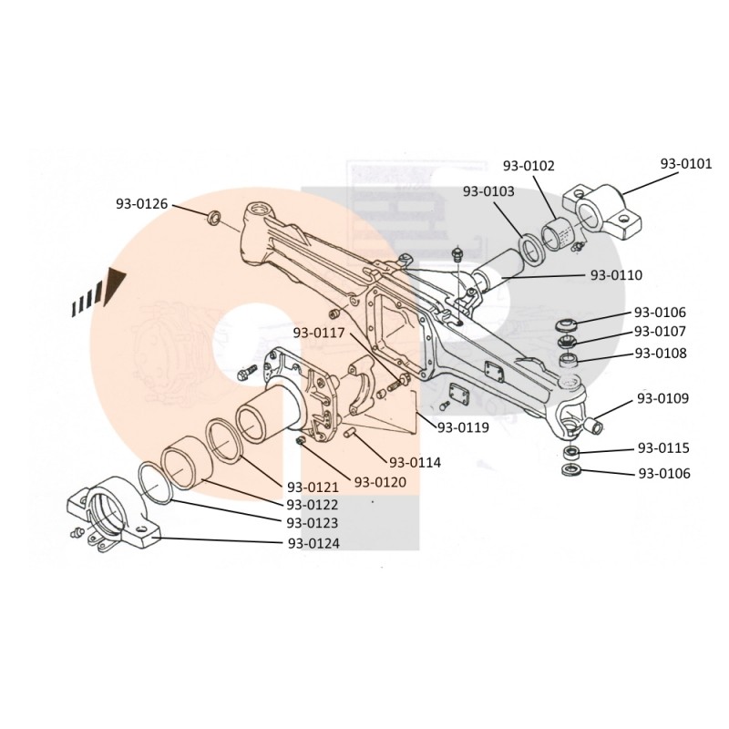Zetor Carraro Vorderachse Halter930124 Ersatzteile » Agrapoint